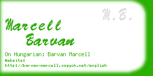 marcell barvan business card